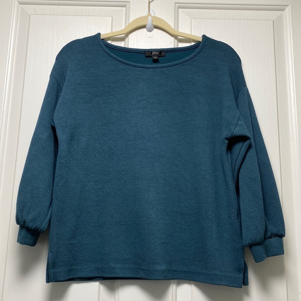 J Crew Sz Xsmall Teal Sweatshirt